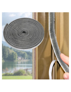 Sellador de Puerta FLYZZZZ 15.24m Fieltro Gris 0.89cm Ancho