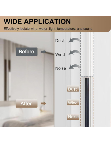 Tira de Sellado Insonorizante BOAOSI 12m Goma Autoadhesiva