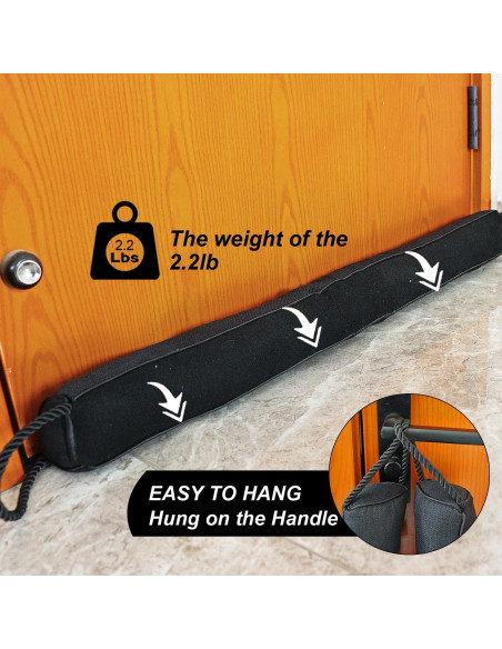 Tope de Puerta Pesado Daralis 81.28 cm Negro Bloqueador de Aire