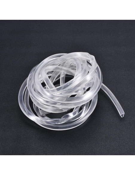 Sello U de Recorte uxcell 3 Metros PVC Transparente 7mm