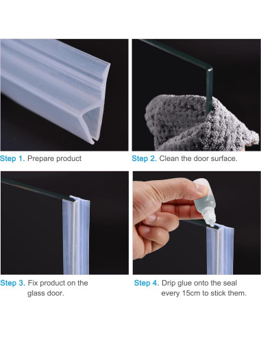 Sello U de Recorte uxcell 3 Metros PVC Transparente 7mm