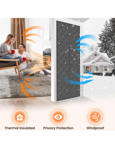 Cortina Térmica Aislante Magnética Calanofin 81.3x203.2cm Gris 2