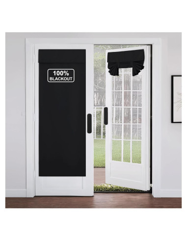 Cortina Opaca NICETOWN 66x183cm Negra Aislante Térmico