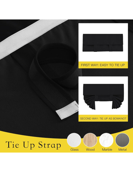 Cortina Opaca NICETOWN 66x183cm Negra Aislante Térmico