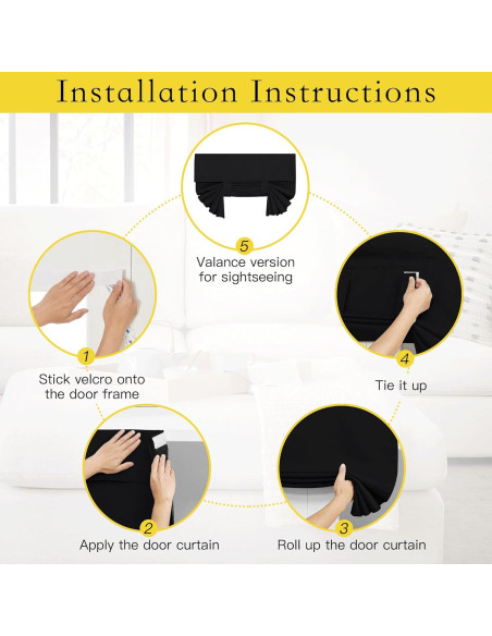 Cortina Opaca NICETOWN 66x183cm Negra Aislante Térmico