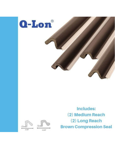 Burlete de Compresión Q-Lon para Puerta Doble 203 cm Marrón
