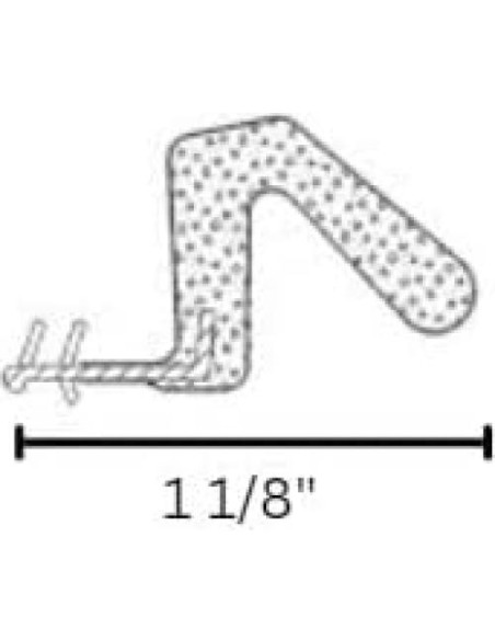 Burlete de Compresión Q-Lon para Puerta Doble 203 cm Marrón