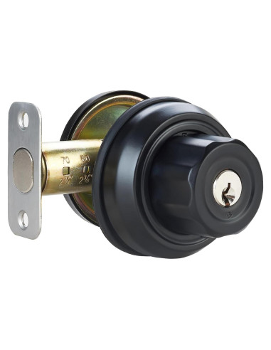 Cerradura de Pestillo Sin Llave AIsecure A3 Negra con Botón Anti-Bloqueo