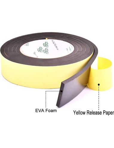 Cinta de Aislamiento de Espuma ToLanbbt 10m x 3.2mm Negra