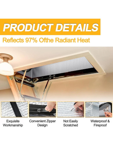 Cubierta de Aislamiento para Puerta de Ático MLUOVI 137.2x63.5cm