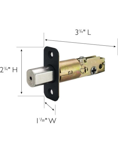 Cerrojo de Esquina Redonda Ajustable Design House 779306 Negro Mate