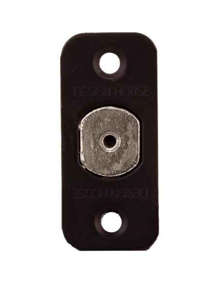 Cerrojo de Esquina Redonda Ajustable Design House 779306 Negro Mate