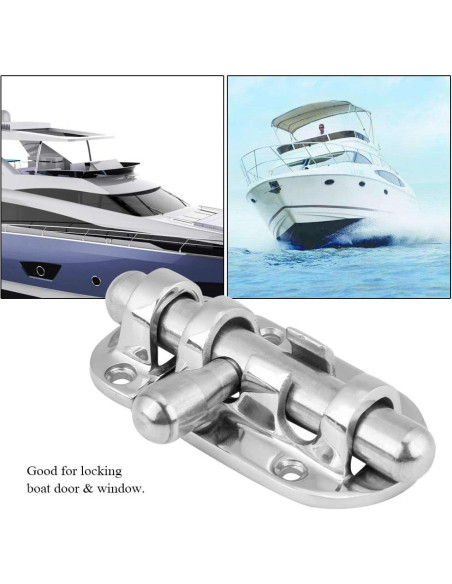 Cerradura de puerta de barco Acouto 60mm Acero inoxidable 316