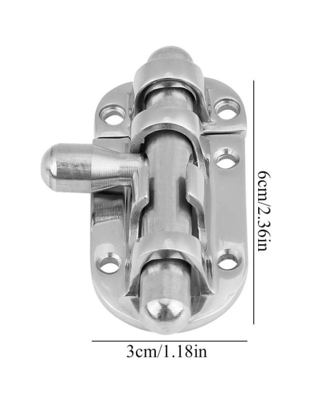 Cerradura de puerta de barco Acouto 60mm Acero inoxidable 316