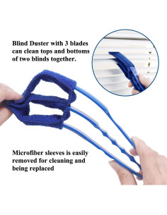Limpiador de Persianas Hiware con Cepillo y 5 Mangas Microfibra 2