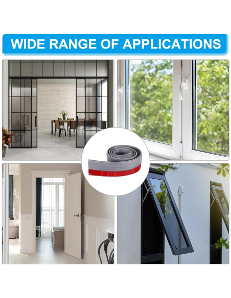 Tira de Sellado de Silicona PATIKIL 1M Gris 2 Piezas 5cm