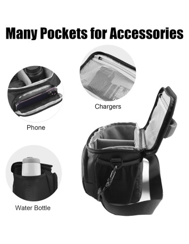 Bolsa de cámara cruzada Cwatcun impermeable para DSLR y SLR