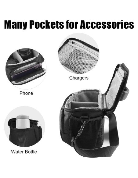 Bolsa de cámara cruzada Cwatcun impermeable para DSLR y SLR