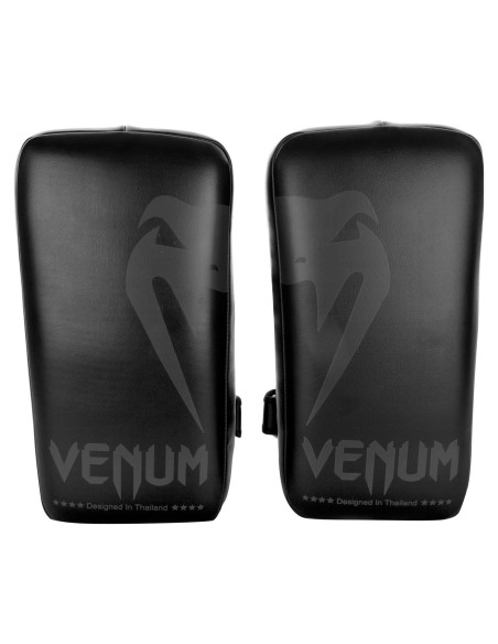 Almohadillas de Patada Venum Giant Kick Pads - Cuero Negro