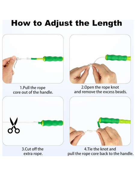 Cuerda de Saltar Ajustable BIRDDIE 2.8m con Perlas Suaves