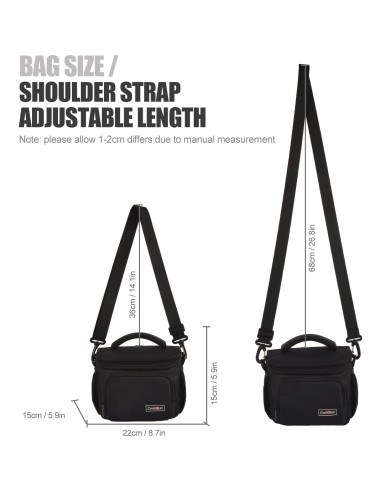 Bolsa de cámara cruzada Cwatcun impermeable para DSLR y SLR