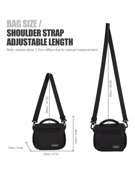 Bolsa de cámara cruzada Cwatcun impermeable para DSLR y SLR