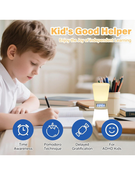 Temporizador Visual LED Genérico P3056TA Blanco Cálido 1-99 Min