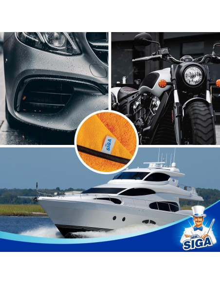 Toallas de Microfibra MR.SIGA 40x60 cm, Paquete de 6, Absorbentes