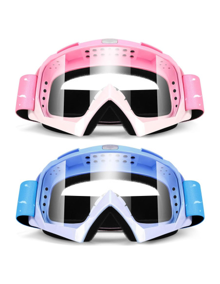 Gafas de Motocross ATV 2-Pack UV a Prueba de Viento y Polvo
