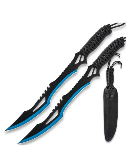 Conjunto de Machetes Gemelos BUDK Blue Guardian 11" Acero Inoxidable
