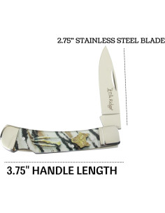 Cuchillo de bolsillo Elk Ridge ER-42451-AF, acero inoxidable 6.5 cm 2