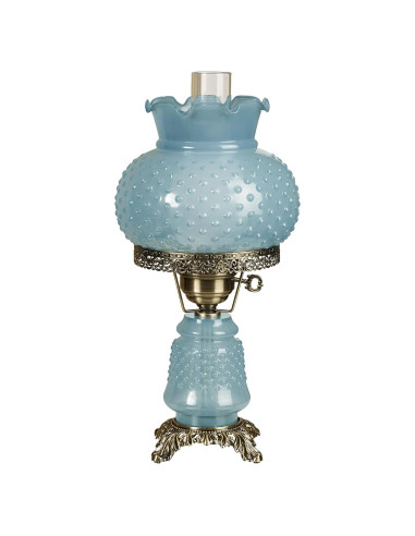 Lámpara de Mesa Touch of Class Hobnail Azul 52 cm