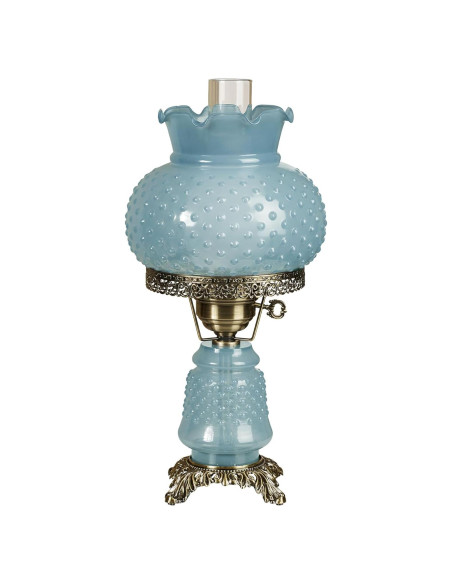 Lámpara de Mesa Touch of Class Hobnail Azul 52 cm