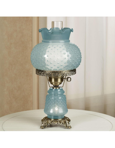 Lámpara de Mesa Touch of Class Hobnail Azul 52 cm