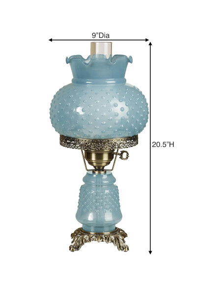 Lámpara de Mesa Touch of Class Hobnail Azul 52 cm