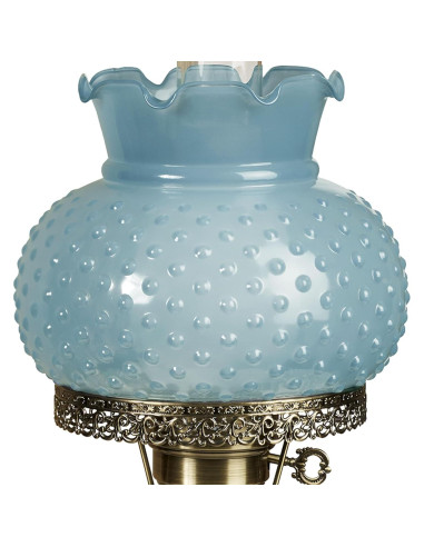 Lámpara de Mesa Touch of Class Hobnail Azul 52 cm