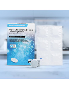Tabletas Limpiadoras AlignerCo para Alineadores y Dentaduras - 120 Unidades 2