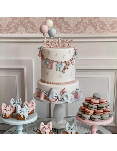 Molde de Silicona para Fondant Baby Shower MIYAHOUSE - Set 7 Piezas