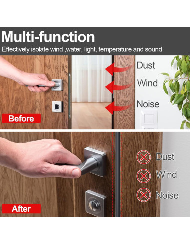 Tira de Sellado de Puerta Benory 6m Silicona Aislamiento Acústico