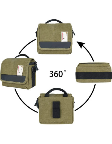 Bolsa de cámara Besnfoto BF-1015 pequeña impermeable verde