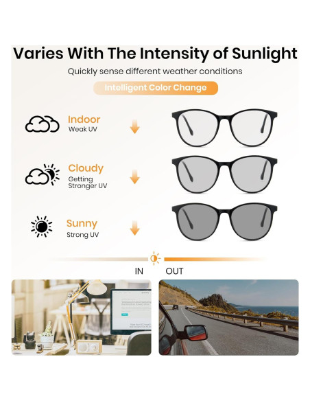 Gafas Fotoquímicas Cyxus 8193 Unisex Protección UV Luz Azul