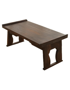 Mesa de Café Plegable Timwooly de Madera Nuez 50x30 cm
