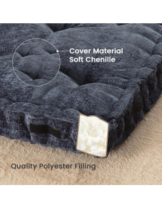 Cojín de Suelo TEXSTEAD Azul 50x50 cm para Meditación y Yoga 2