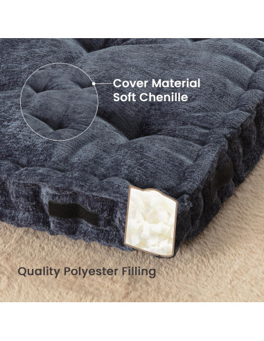 Cojín de Suelo TEXSTEAD Azul 50x50 cm para Meditación y Yoga