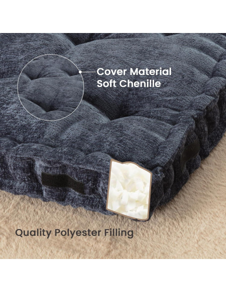 Cojín de Suelo TEXSTEAD Azul 50x50 cm para Meditación y Yoga