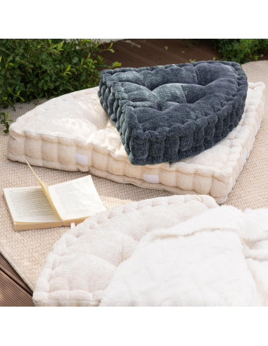 Cojín de Suelo TEXSTEAD Azul 50x50 cm para Meditación y Yoga