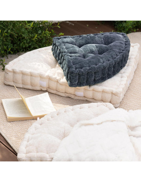 Cojín de Suelo TEXSTEAD Azul 50x50 cm para Meditación y Yoga