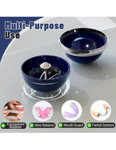 Estuche de limpieza portátil AKIMRABY para retenedores - Azul 2