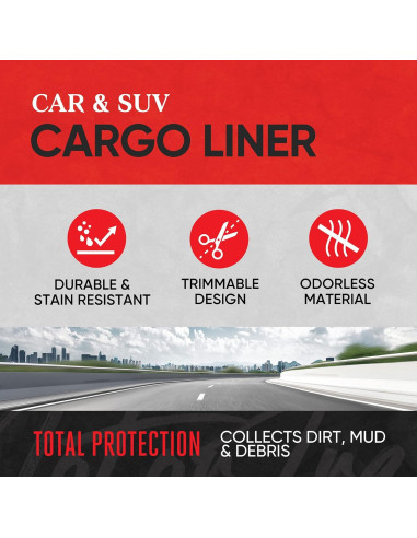 Alfombra de Carga Recortable Motor Trend Beige 120.65x81.83cm