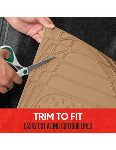 Alfombra de Carga Recortable Motor Trend Beige 120.65x81.83cm